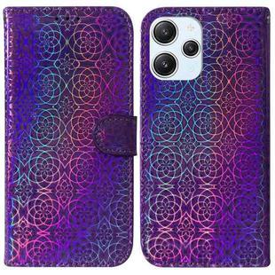 For Xiaomi Redmi 12 Colorful Magnetic Buckle Leather Phone Case(Purple)