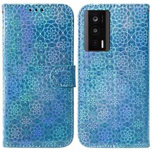 For Xiaomi Poco F5 Pro / Redmi K60 Colorful Magnetic Buckle Leather Phone Case(Blue)