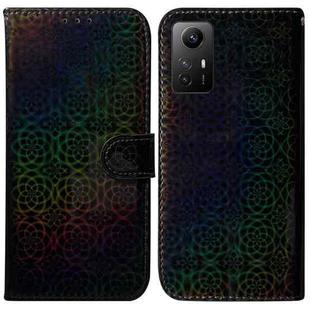 For Xiaomi Redmi Note 12S Colorful Magnetic Buckle Leather Phone Case(Black)