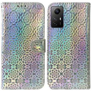 For Xiaomi Redmi Note 12S Colorful Magnetic Buckle Leather Phone Case(Silver)