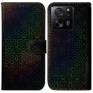 For Xiaomi 13T / 13T Pro / Redmi K60 Ultra Colorful Magnetic Buckle Leather Phone Case(Black)