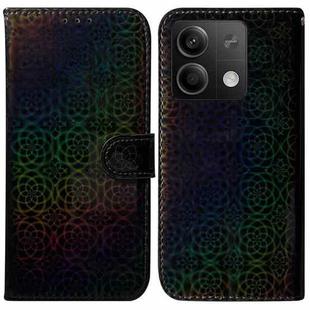 For Xiaomi Redmi Note 13 5G Colorful Magnetic Buckle Leather Phone Case(Black)