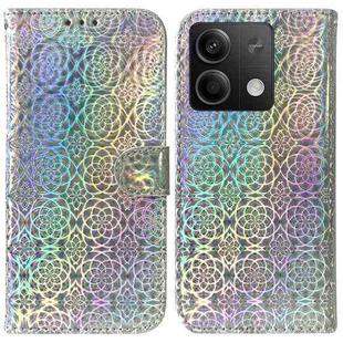 For Xiaomi Redmi Note 13 5G Colorful Magnetic Buckle Leather Phone Case(Silver)