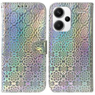 For Xiaomi Redmi Note 13 Pro+ 5G Colorful Magnetic Buckle Leather Phone Case(Silver)