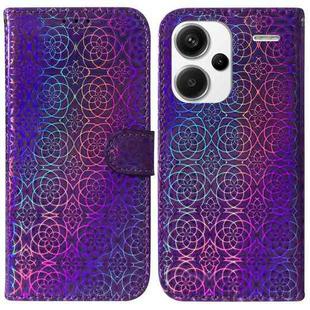 For Xiaomi Redmi Note 13 Pro+ 5G Colorful Magnetic Buckle Leather Phone Case(Purple)