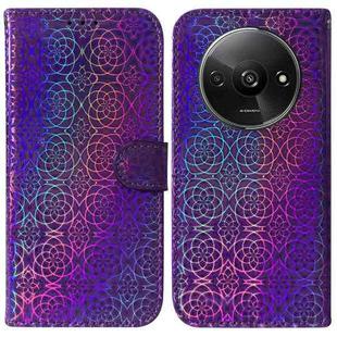 For Xiaomi Redmi A3 Colorful Magnetic Buckle Leather Phone Case(Purple)