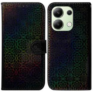 For Xiaomi Redmi Note 13 4G Global Colorful Magnetic Buckle Leather Phone Case(Black)