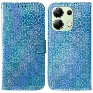 For Xiaomi Redmi Note 13 4G Global Colorful Magnetic Buckle Leather Phone Case(Blue)