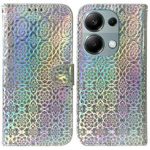 For Xiaomi Poco M6 Pro 4G Colorful Magnetic Buckle Leather Phone Case(Silver)