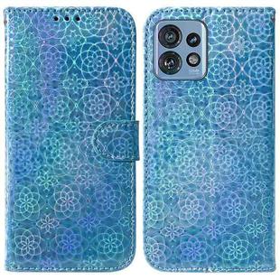 For Motorola Edge 40 Pro Colorful Magnetic Buckle Leather Phone Case(Blue)