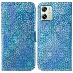 For Motorola Moto G54 Colorful Magnetic Buckle Leather Phone Case(Blue)