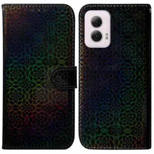 For Motorola Moto G Power 5G 2024 Colorful Magnetic Buckle Leather Phone Case(Black)