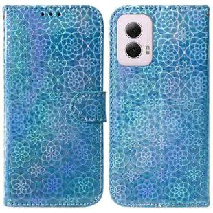 For Motorola Moto G Power 5G 2024 Colorful Magnetic Buckle Leather Phone Case(Blue)