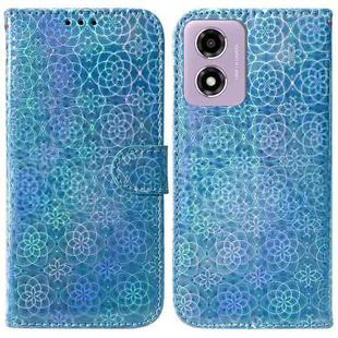 For Motorola Moto G04s / Moto E14 Colorful Magnetic Buckle Leather Phone Case(Blue)