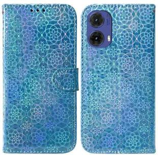 For Motorola Moto G85 Colorful Magnetic Buckle Leather Phone Case(Blue)