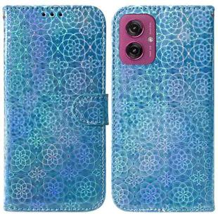 For Motorola Moto G55 Colorful Magnetic Buckle Leather Phone Case(Blue)