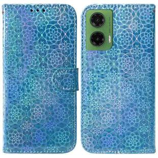 For Motorola Moto G35 Colorful Magnetic Buckle Leather Phone Case(Blue)