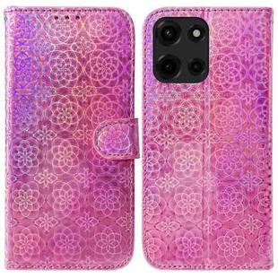 For Motorola Moto G 5G 2025 Colorful Magnetic Buckle Leather Phone Case(Pink)