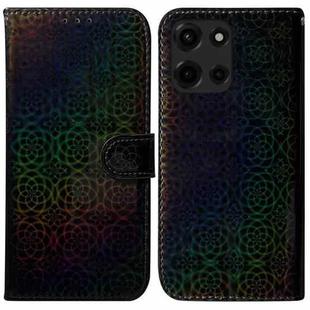 For Motorola Moto G 5G 2025 Colorful Magnetic Buckle Leather Phone Case(Black)