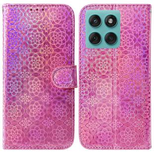 For Motorola Edge 60 Fusion / Edge 5G 2025 Colorful Magnetic Buckle Leather Phone Case(Pink)