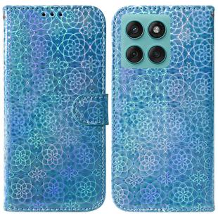 For Motorola Edge 60 Fusion / Edge 5G 2025 Colorful Magnetic Buckle Leather Phone Case(Blue)