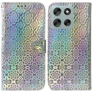 For Motorola Moto G56 5G / G66j 5G / G66y 5G Colorful Magnetic Buckle Leather Phone Case(Silver)