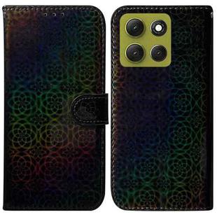 For Motorola Moto G86 5G Colorful Magnetic Buckle Leather Phone Case(Black)