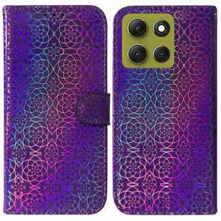 For Motorola Moto G86 5G Colorful Magnetic Buckle Leather Phone Case(Purple)