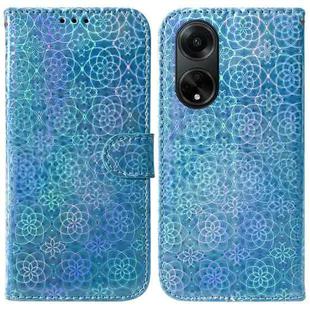 For OPPO A98 5G / F23 5G India Colorful Magnetic Buckle Leather Phone Case(Blue)