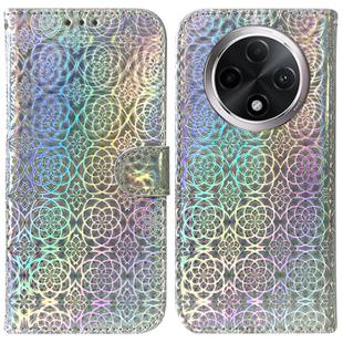 For OPPO A3 Pro 5G Colorful Magnetic Buckle Leather Phone Case(Silver)