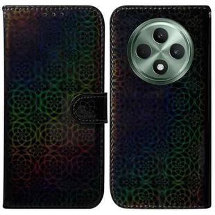 For OPPO Reno12 F 5G Colorful Magnetic Buckle Leather Phone Case(Black)