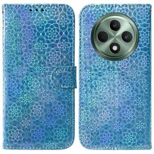 For OPPO Reno12 F 5G Colorful Magnetic Buckle Leather Phone Case(Blue)