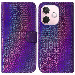 For OPPO A5 Pro 5G Colorful Magnetic Buckle Leather Phone Case(Purple)