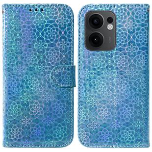 For OPPO Reno13 F 4G / 5G Colorful Magnetic Buckle Leather Phone Case(Blue)