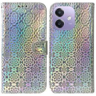 For OPPO A5x 5G / A3 4G / 5G / A3x 4G / 5G Colorful Magnetic Buckle Leather Phone Case(Silver)