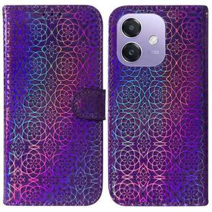 For OPPO A5x 5G / A3 4G / 5G / A3x 4G / 5G Colorful Magnetic Buckle Leather Phone Case(Purple)