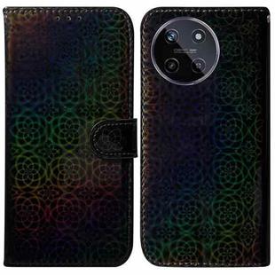For Realme 11 4G Global Colorful Magnetic Buckle Leather Phone Case(Black)