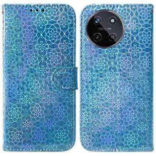 For Realme 11 4G Global Colorful Magnetic Buckle Leather Phone Case(Blue)