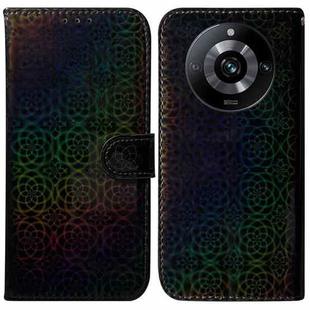 For Realme 11 Pro 5G/11 Pro+ 5G/Narzo 60 Pro 5G Colorful Magnetic Buckle Leather Phone Case(Black)