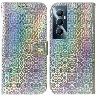 For Realme C65 4G Colorful Magnetic Buckle Leather Phone Case(Silver)