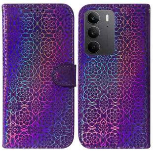 For Realme C75 Colorful Magnetic Buckle Leather Phone Case(Purple)