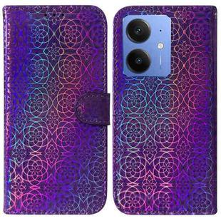 For Realme Neo7 SE Colorful Magnetic Buckle Leather Phone Case(Purple)
