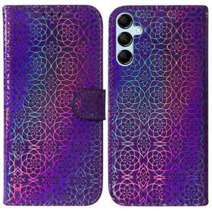 For Samsung Galaxy A15 Colorful Magnetic Buckle Leather Phone Case(Purple)