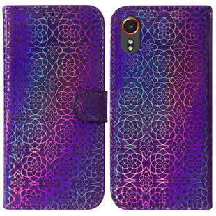 For Samsung Galaxy Xcover7 Colorful Magnetic Buckle Leather Phone Case(Purple)