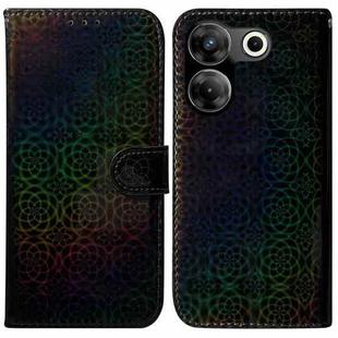 For Tecno Camon 20 Pro 4G / 20 Colorful Magnetic Buckle Leather Phone Case(Black)