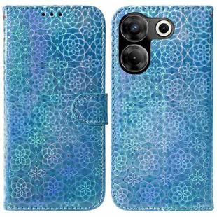 For Tecno Camon 20 Pro 4G / 20 Colorful Magnetic Buckle Leather Phone Case(Blue)