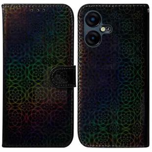 For Tecno Pova Neo 3 Colorful Magnetic Buckle Leather Phone Case(Black)