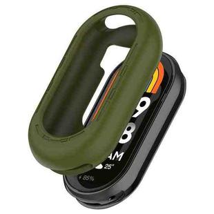 For Xiaomi Mi Band 8 Pure Color Silicone Watch Protective Case(Army Green)