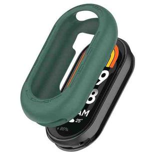 For Xiaomi Mi Band 8 Pure Color Silicone Watch Protective Case(Dark Green)