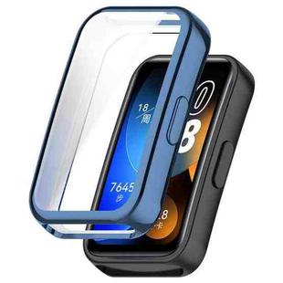 For Huawei Band 8 Full Coverage TPU Electroplating Watch Protective Case(Blue)